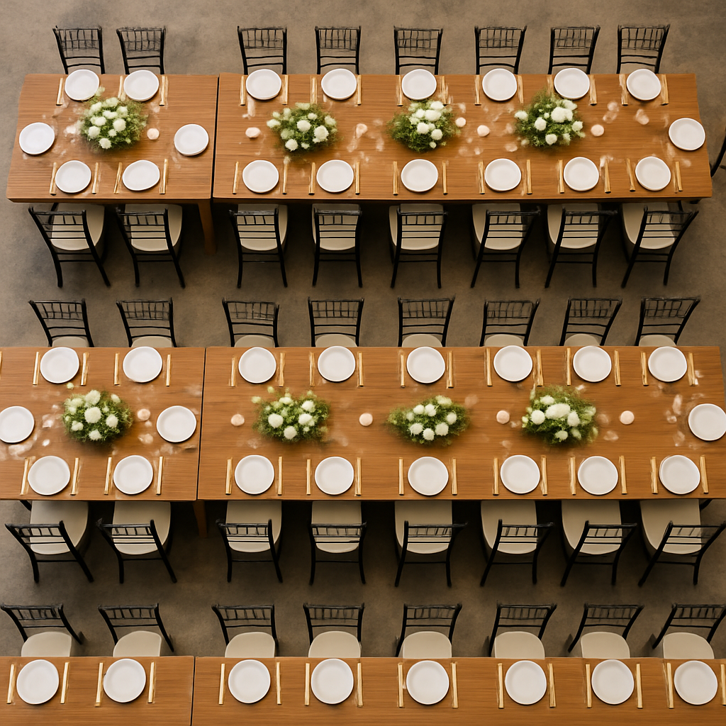 Classic Banquet Table Arrangement