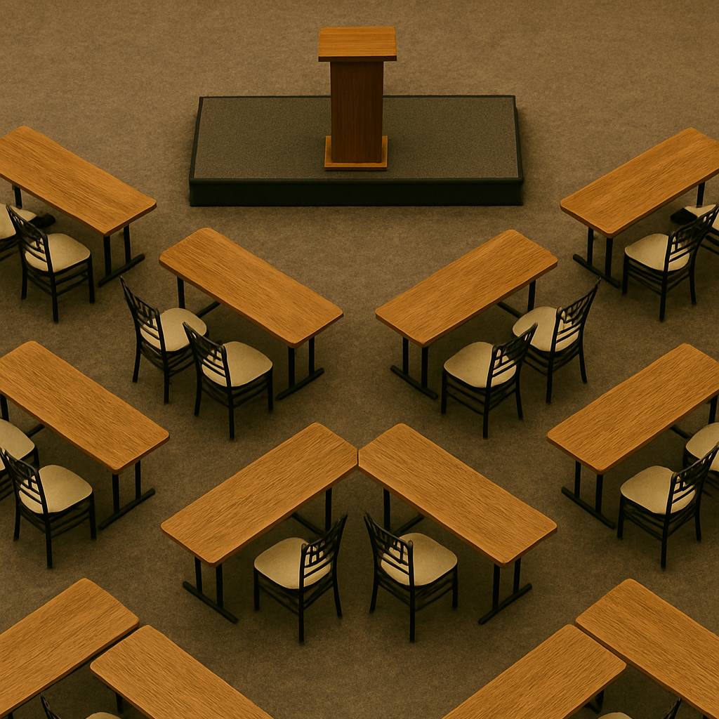 Herringbone Banquet Table Arrangement