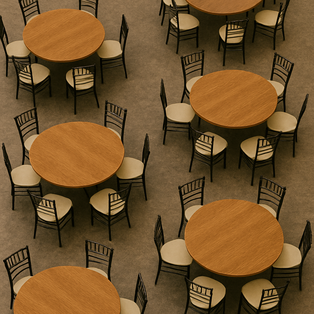 Round Banquet Table Arrangement