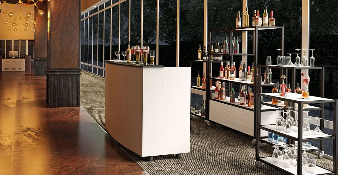 How to Set Up a Show-Stopping Beverage Station With Mobile Bars