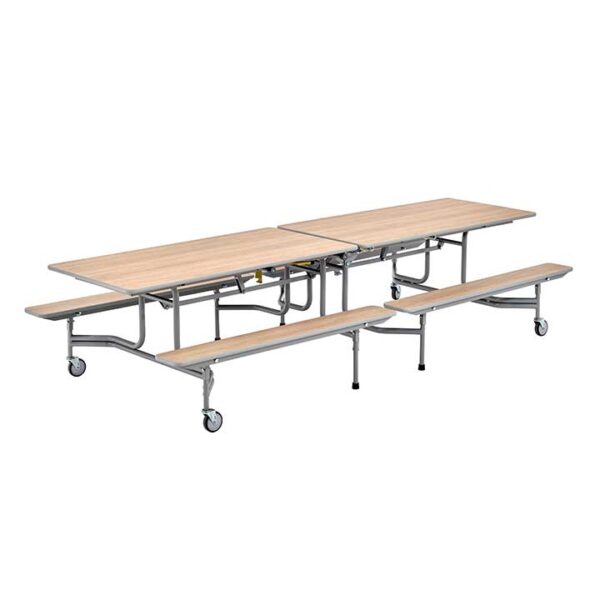 Senior with Benches &ndash; Mobile Folding Bench Table