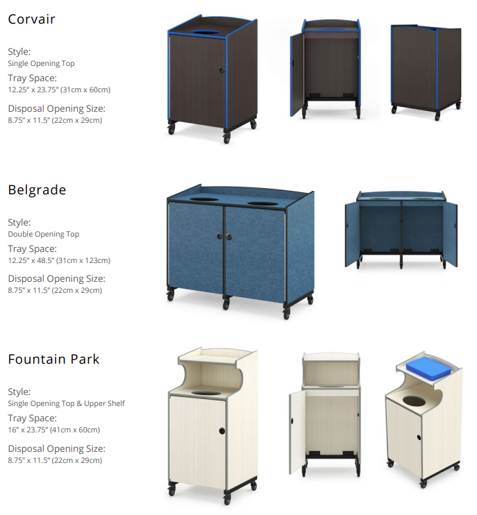 SICO Trash Receptacle Styles - Corvair - Belgrade - Fountain Park
